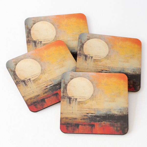 Artikelvorschau, Entdecken Sie "Simplistic & Minimalistic Vintage Sunset" Abstrakte Kunst entworfen und verkauft von ArtificialGenes.