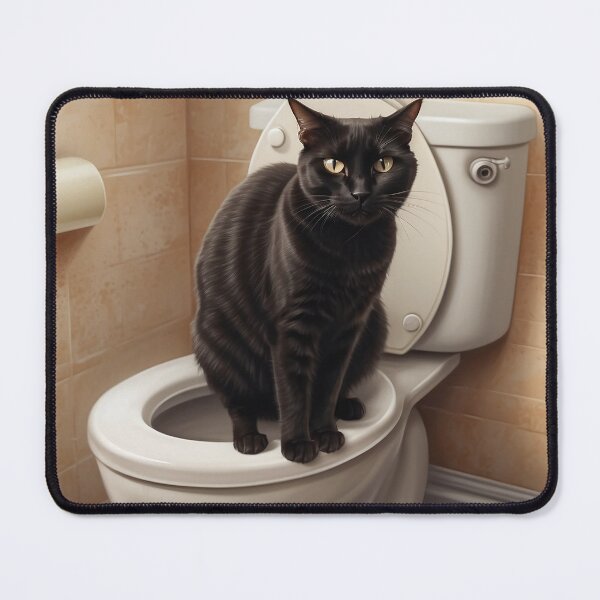 Item preview, Black Cat Taking A Poop designed and sold by miaowlove.