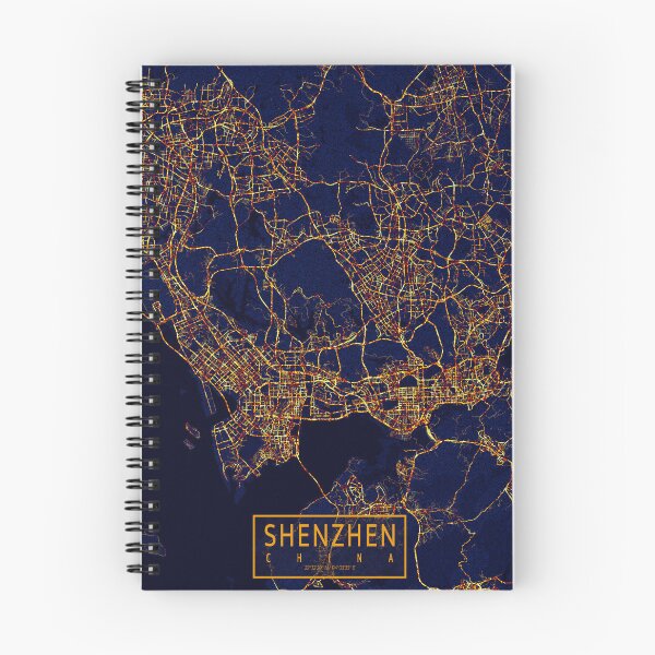 Item preview, Shenzhen, Guangdong, China Map -  City At Night designed and sold by deMAP.