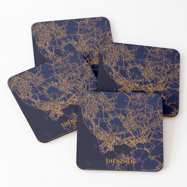 Item preview, Shenzhen, Guangdong, China Map -  City At Night designed and sold by deMAP.