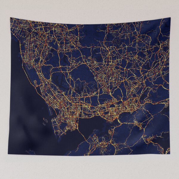 Item preview, Shenzhen, Guangdong, China Map -  City At Night designed and sold by deMAP.