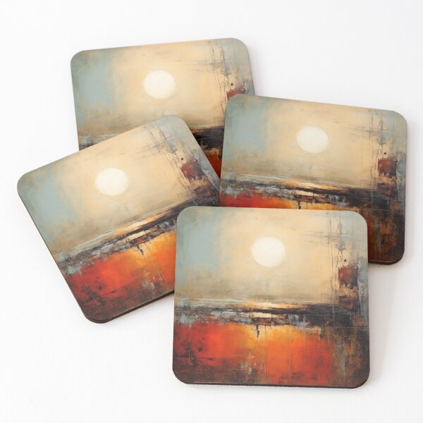 Artikelvorschau, Entdecken Sie "Simplistic & Minimalistic Vintage Sunset" Abstrakte Kunst entworfen und verkauft von ArtificialGenes.