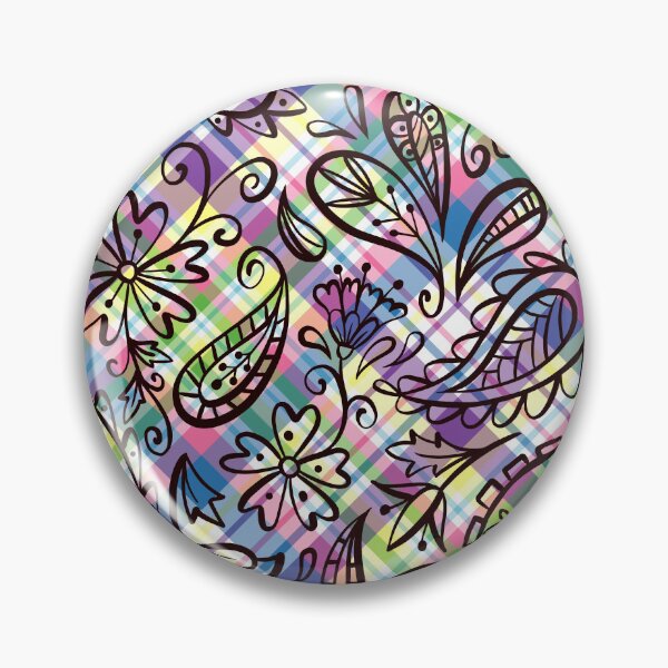 Item preview, Patrón de cuadros sin costuras con flores: patrón floral vintage en un diseño repetitivo designed and sold by OrangeMG.