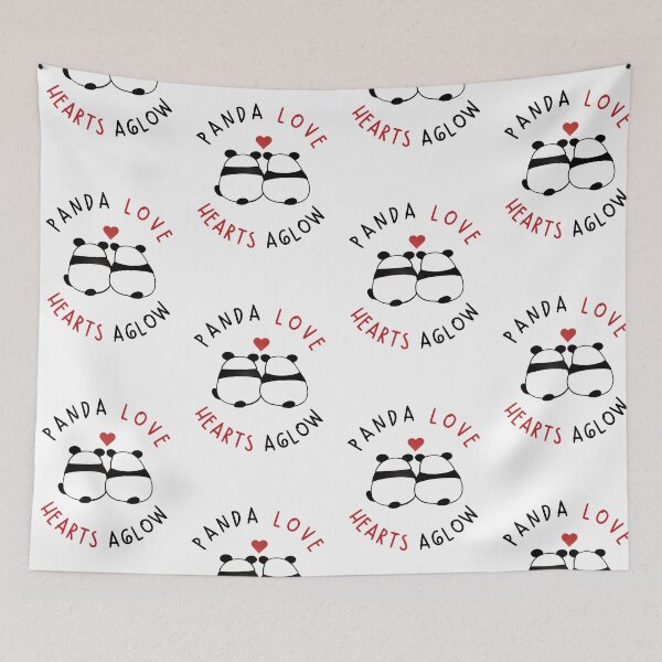 Item preview, Panda Love Hearts Aglow  designed and sold by PasindhuW.