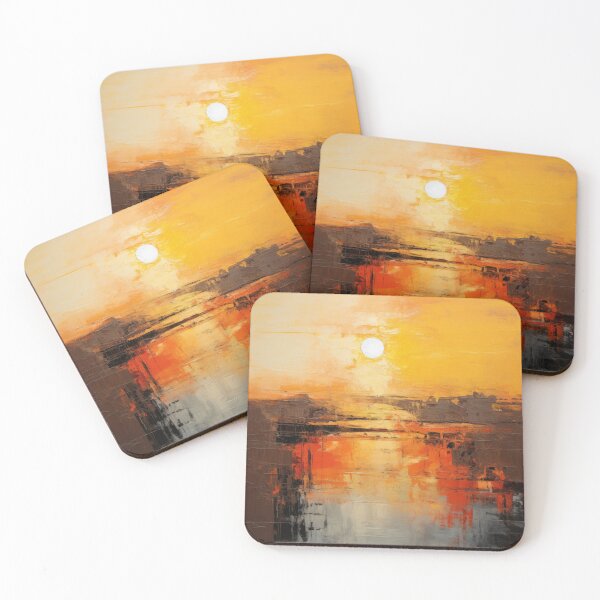 Artikelvorschau, Entdecken Sie "Simplistic & Minimalistic Vintage Sunset" Abstrakte Kunst entworfen und verkauft von ArtificialGenes.