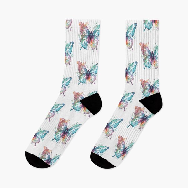 Item preview, water colors butterfly wildflowers explosion designed and sold by unicornunicorn.