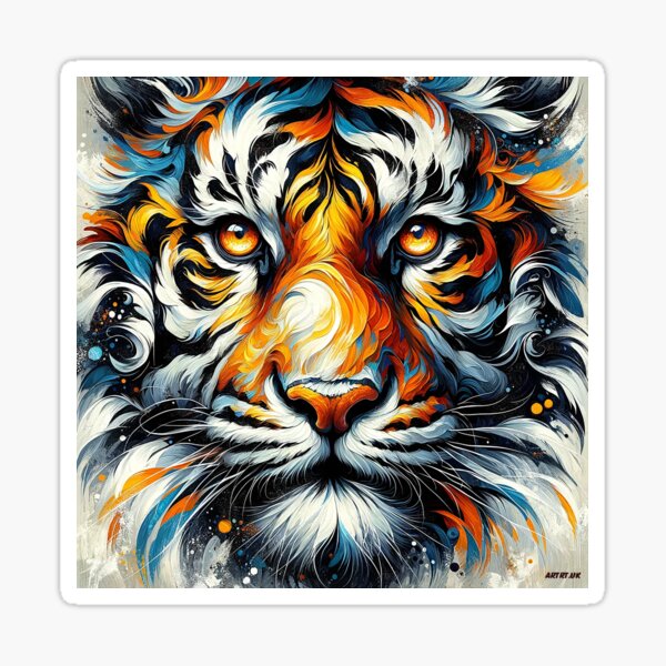Mystical Tiger 001 Sticker