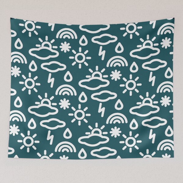 Item preview, Pattern of weather icons. Weather news. Weather seasons forecast symbols designed and sold by NataliaVVV.