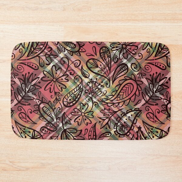 Item preview, Flower Seamless Plaid Pattern - Vintage Floral Pattern in a Repeating Design designed and sold by OrangeMG.