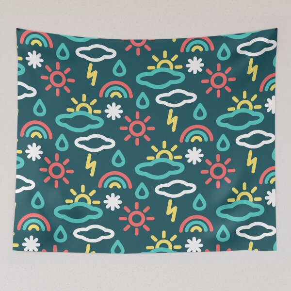 Item preview, Pattern of weather icons. Weather news. Weather seasons forecast symbols designed and sold by NataliaVVV.