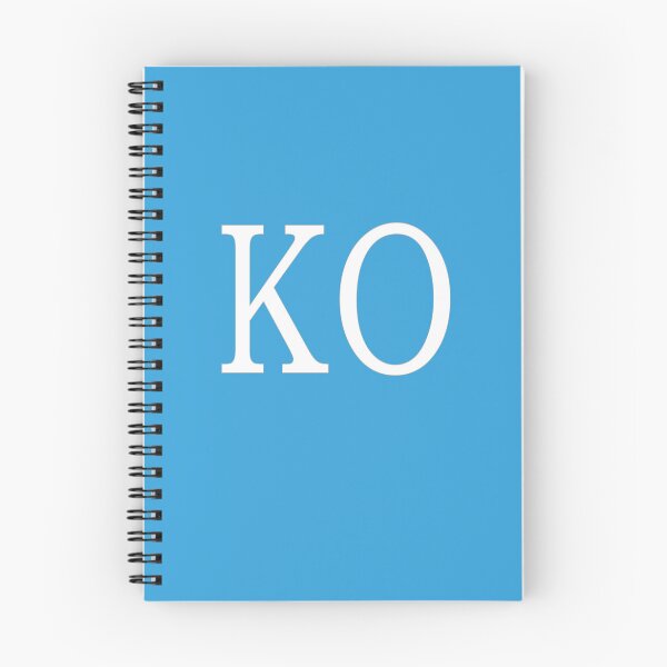 Item preview, KO Initials Monogram Elegant White Letters designed and sold by Jeallan Designs.