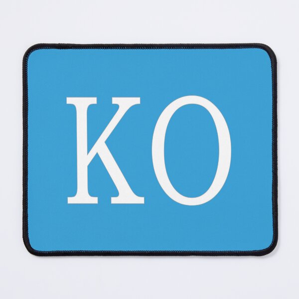 Item preview, KO Initials Monogram Elegant White Letters designed and sold by Jeallan Designs.