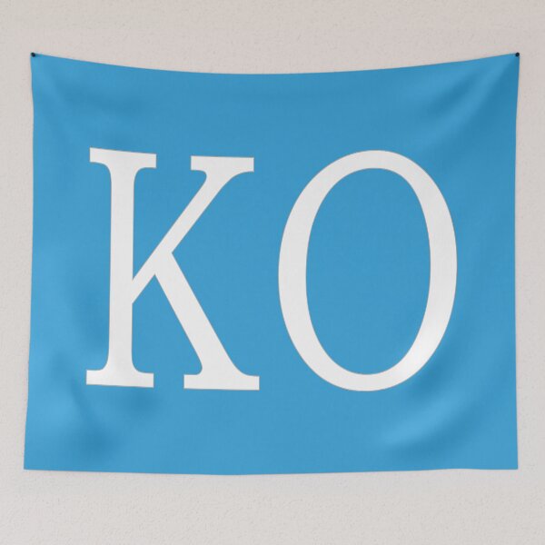 Item preview, KO Initials Monogram Elegant White Letters designed and sold by Jeallan Designs.