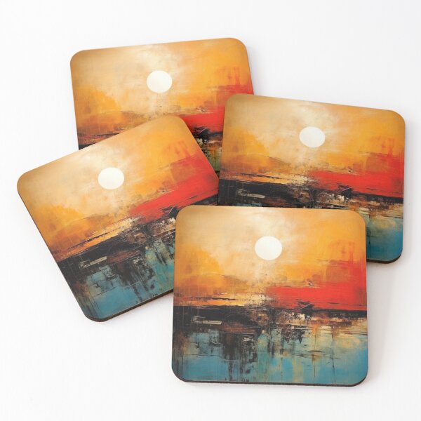Artikelvorschau, Entdecken Sie "Simplistic & Minimalistic Vintage Sunset" Abstrakte Kunst entworfen und verkauft von ArtificialGenes.