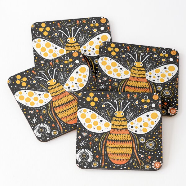 Item preview, Yellow and Black Abstract Bee  designed and sold by GulDesignCo.