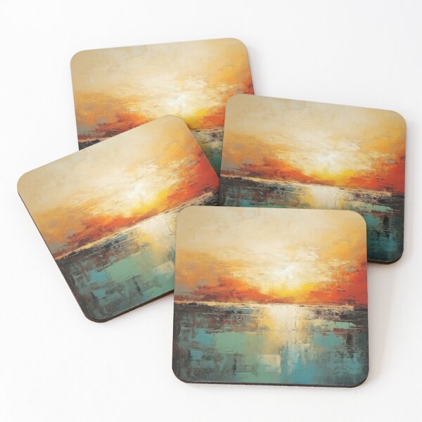 Artikelvorschau, Entdecken Sie "Simplistic & Minimalistic Vintage Sunset" Abstrakte Kunst entworfen und verkauft von ArtificialGenes.