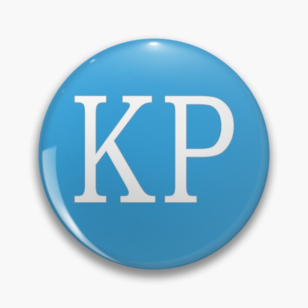Item preview, KP Initials Monogram Elegant White Letters designed and sold by Jeallan Designs.