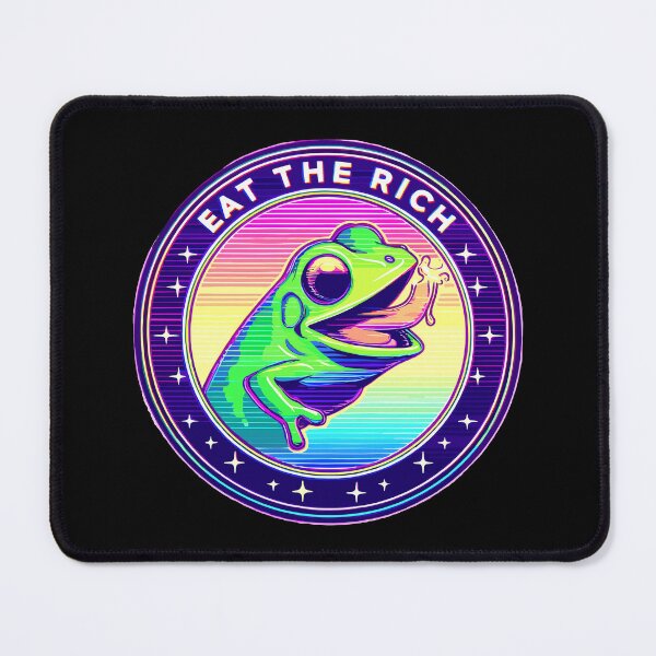 Item preview, Psychedelic Eat the Rich Frog designed and sold by TomFrontierArt.