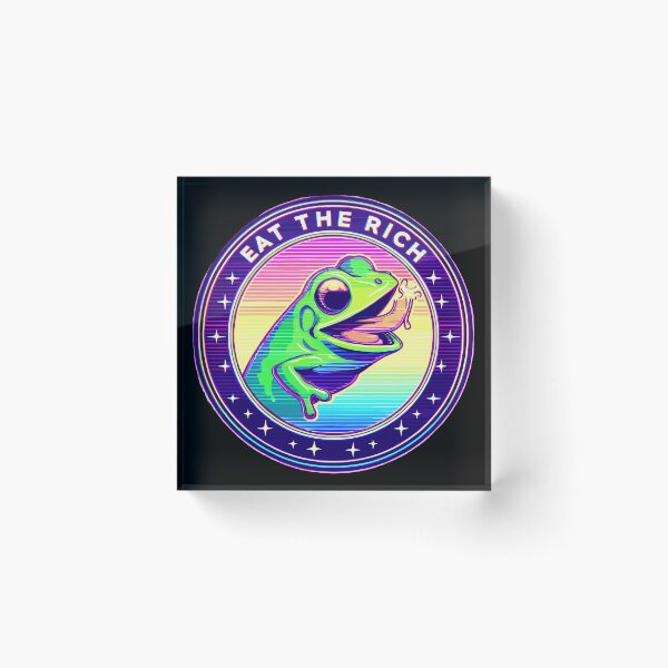 Item preview, Psychedelic Eat the Rich Frog designed and sold by TomFrontierArt.