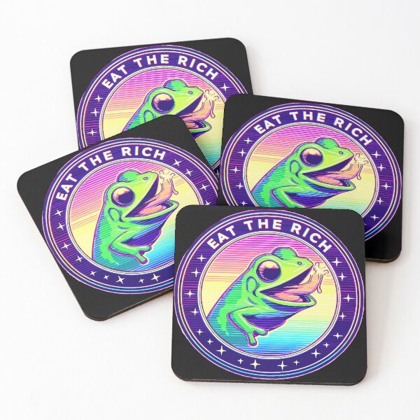 Item preview, Psychedelic Eat the Rich Frog designed and sold by TomFrontierArt.