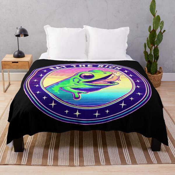 Item preview, Psychedelic Eat the Rich Frog designed and sold by TomFrontierArt.