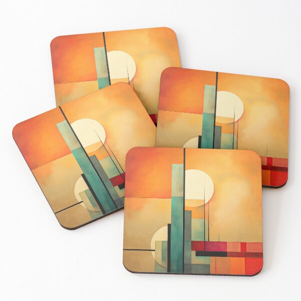 Item preview, Explore "Simplistic & Minimalistic Vintage Sunset" Abstract Art designed and sold by ArtificialGenes.