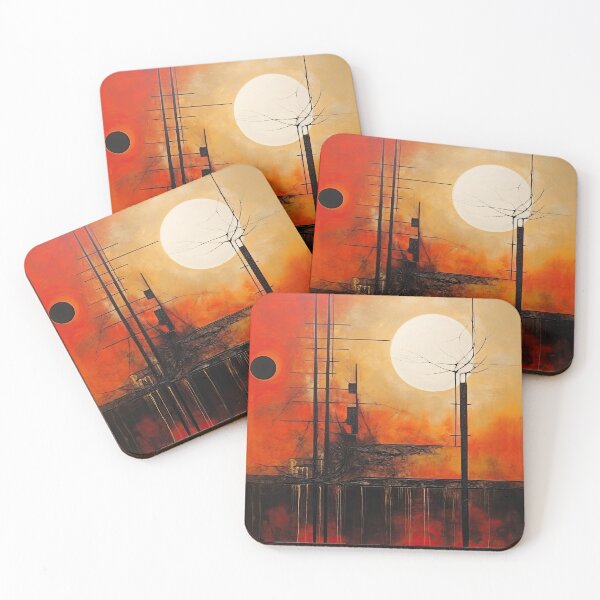 Artikelvorschau, Entdecken Sie "Simplistic & Minimalistic Vintage Sunset" Abstrakte Kunst entworfen und verkauft von ArtificialGenes.