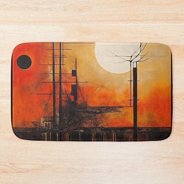 Artikelvorschau, Entdecken Sie "Simplistic & Minimalistic Vintage Sunset" Abstrakte Kunst entworfen und verkauft von ArtificialGenes.