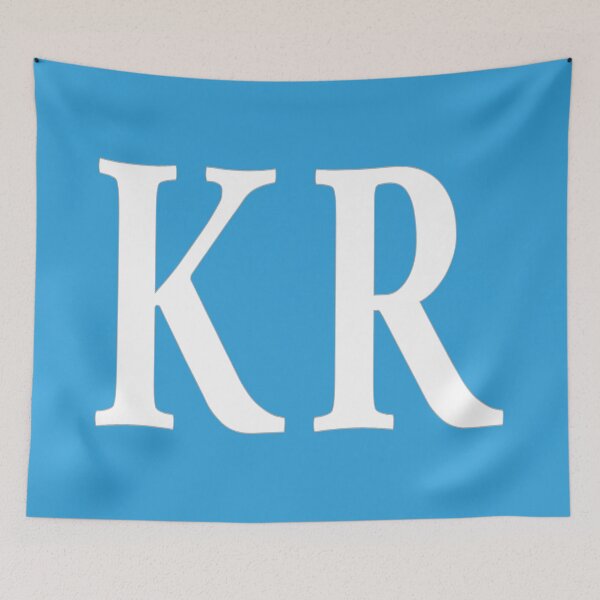 Item preview, KR Initials Monogram Elegant White Letters designed and sold by Jeallan Designs.