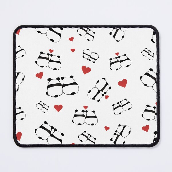 Item preview, love panda pattern with hearts designed and sold by PasindhuW.