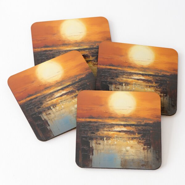 Artikelvorschau, Entdecken Sie "Simplistic & Minimalistic Vintage Sunset" Abstrakte Kunst entworfen und verkauft von ArtificialGenes.