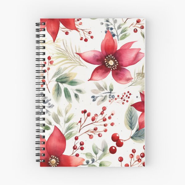 Item preview, Winter floral pattern, red flowers designed and sold by DefauItCube.