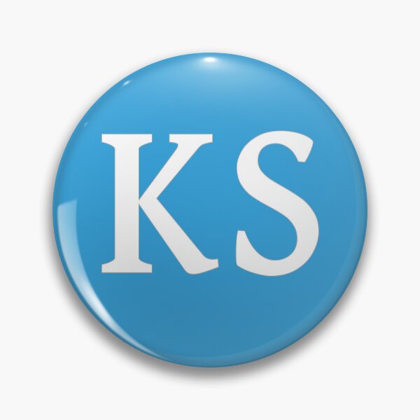 Item preview, KS Initials Monogram Elegant White Letters designed and sold by Jeallan Designs.