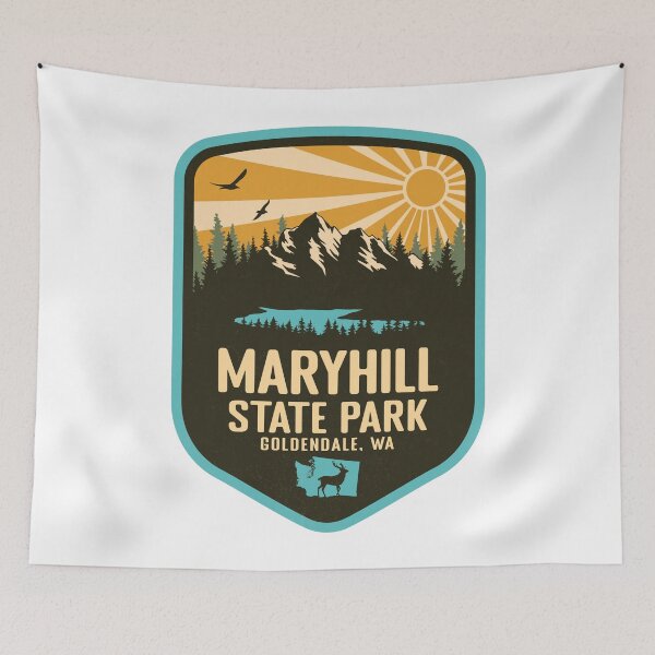 Item preview, Maryhill State Park Washington - WA Retro Badge Forest and Wilderness designed and sold by mountainfad.
