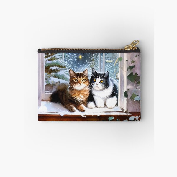 Item preview, AI generated cats by a window on a snowy night designed and sold by Tinkerbell678.