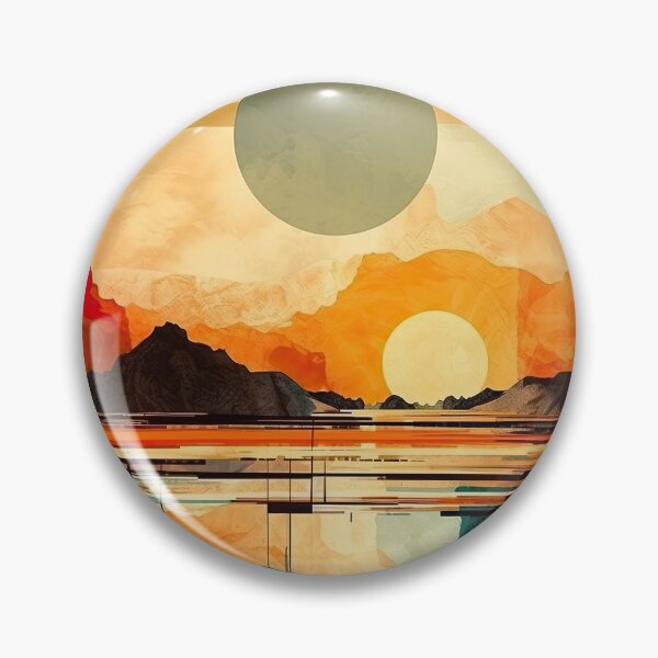 Artikelvorschau, Entdecken Sie "Simplistic & Minimalistic Vintage Sunset" Abstrakte Kunst entworfen und verkauft von ArtificialGenes.
