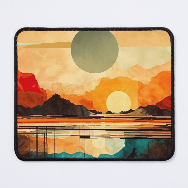 Artikelvorschau, Entdecken Sie "Simplistic & Minimalistic Vintage Sunset" Abstrakte Kunst entworfen und verkauft von ArtificialGenes.