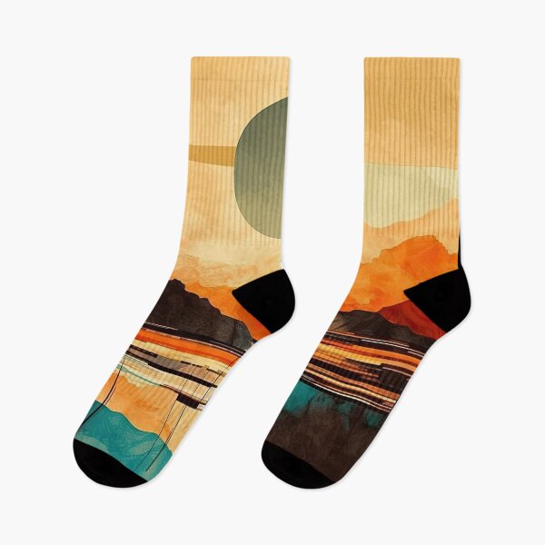 Artikelvorschau, Entdecken Sie "Simplistic & Minimalistic Vintage Sunset" Abstrakte Kunst entworfen und verkauft von ArtificialGenes.