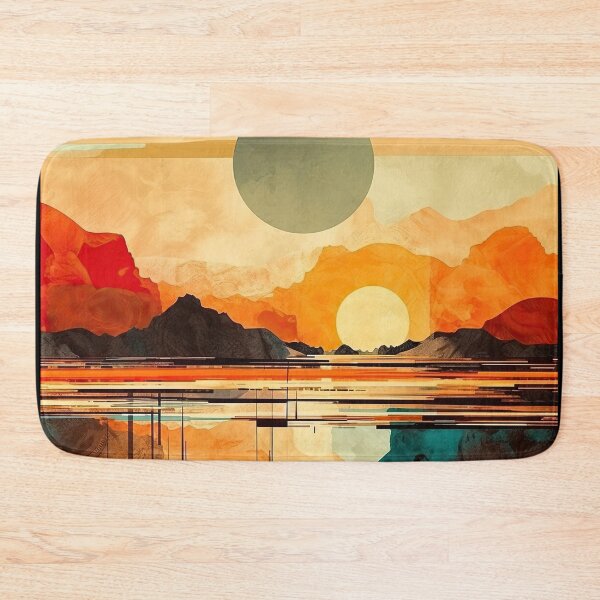 Artikelvorschau, Entdecken Sie "Simplistic & Minimalistic Vintage Sunset" Abstrakte Kunst entworfen und verkauft von ArtificialGenes.
