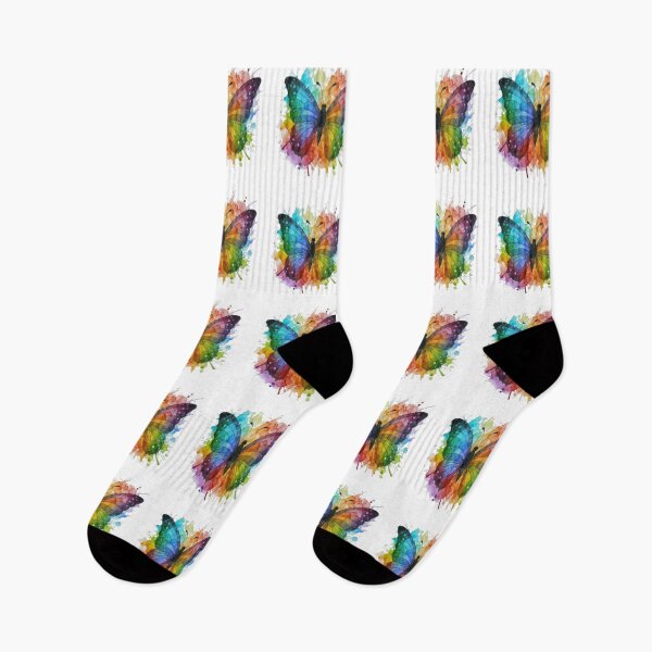 Item preview, water colors butterfly wildflowers explosion designed and sold by unicornunicorn.