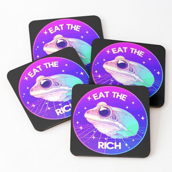Item preview, Purple Psychedelic Eat the Rich Frog designed and sold by TomFrontierArt.