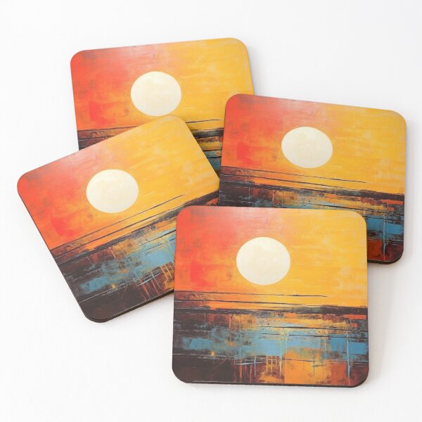 Artikelvorschau, Entdecken Sie "Simplistic & Minimalistic Vintage Sunset" Abstrakte Kunst entworfen und verkauft von ArtificialGenes.