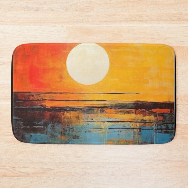 Artikelvorschau, Entdecken Sie "Simplistic & Minimalistic Vintage Sunset" Abstrakte Kunst entworfen und verkauft von ArtificialGenes.
