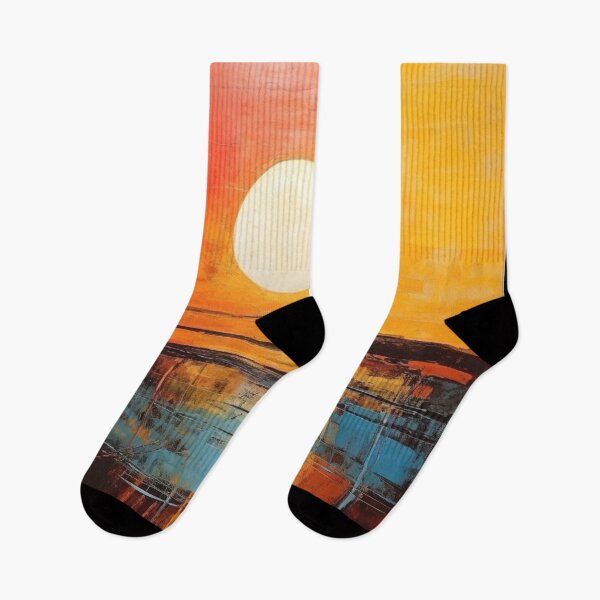 Artikelvorschau, Entdecken Sie "Simplistic & Minimalistic Vintage Sunset" Abstrakte Kunst entworfen und verkauft von ArtificialGenes.