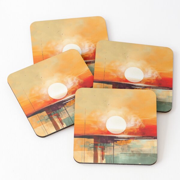 Artikelvorschau, Entdecken Sie "Simplistic & Minimalistic Vintage Sunset" Abstrakte Kunst entworfen und verkauft von ArtificialGenes.