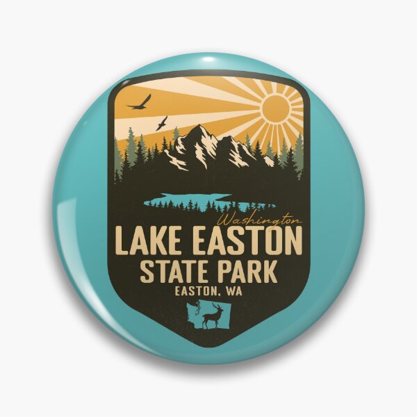 Item preview, Lake Easton State Park Washington - WA Retro Badge Forest and Wilderness  designed and sold by mountainfad.