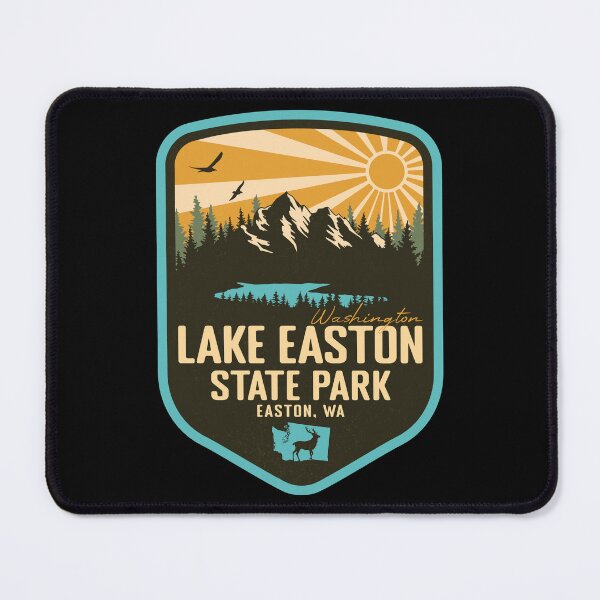 Item preview, Lake Easton State Park Washington - WA Retro Badge Forest and Wilderness designed and sold by mountainfad.