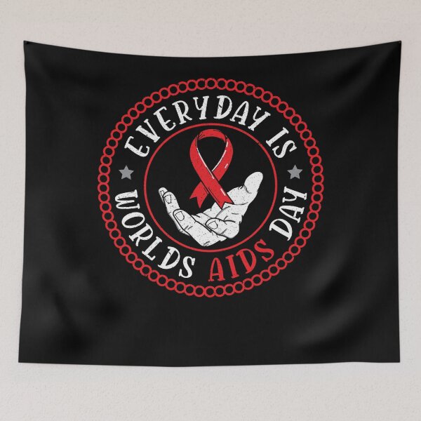 Item preview, Everyday Is World Aids Day HIV AIDS Awareness Red Ribbon designed and sold by defabiosofxs.