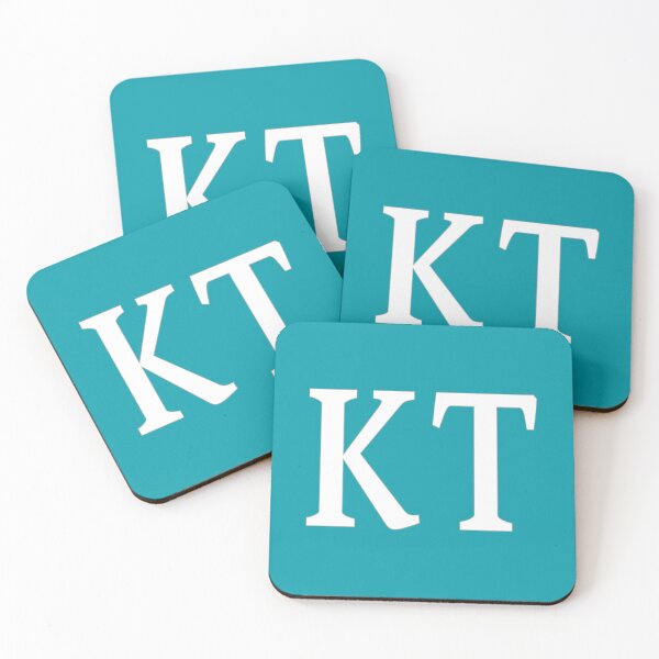 Item preview, KT Initials Monogram Elegant White Letters designed and sold by Jeallan Designs.