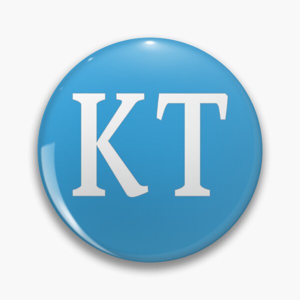 Item preview, KT Initials Monogram Elegant White Letters designed and sold by Jeallan Designs.